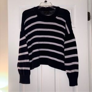 Banana Republic Navy and White Striped Sweater